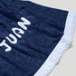 Toalla Playa Personalizada Azul Marino Con Vichy