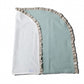 Arrullo Reversible Lino Verde, Blanco Y Natural