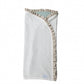 Arrullo Reversible Lino Verde, Blanco Y Natural