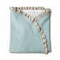 Arrullo Reversible Lino Verde, Blanco Y Natural