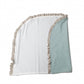 Arrullo Reversible Lino Verde, Blanco Y Natural