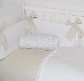 Conjunto Cuna Plumetti Blanco Y Beige