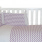 Conjunto Cuna Espiga Lila Y Plumetti