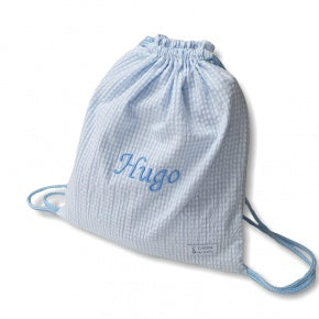 Mochila Cordón Vichy Azul