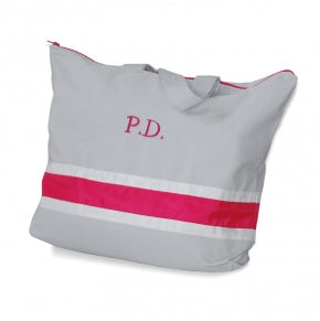 Bolsa Playa Gris, Fucsia Y Blanco