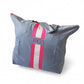 Bolsa Playa Azul Pizarra Con Fucsia Y Plata