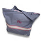 Bolsa Playa Azul Pizarra Con Plata Y Rosas
