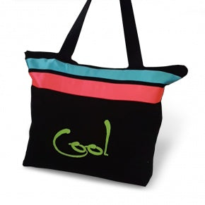 Bolsa Playa Negra Cintas Flúor