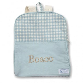 Mochila Con Bolsillo Vichy Verde