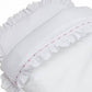 Saco Nana Piqué Blanco Plumetti Pasacintas Rosa