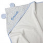 Capa De Baño Orejas Flor Bea Azul con Liso
