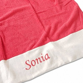 Toalla Playa Personalizada Coral Lino Natural