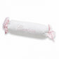 Cojin Rulo Blanco Con Lazos En Rosa Bebé