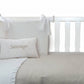 Conjunto Cuna Lino Natural Y Plumetti Blanco