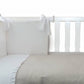 Conjunto Cuna Lino Natural Y Plumetti Blanco