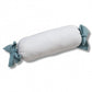 Cojín Rulo Plumetti Blanco Lazos Verde Aqua