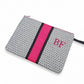 Cartera Estrellita Gris Con Fucsia