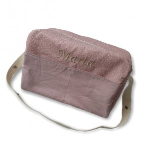 Bolsa Lado Rosa Nude Con Aguja Blanco Y Nude Liso