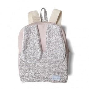 Mochila Con Orejas De Conejo Rosa Con Flor Paula
