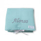 Canastilla Verde Mint Y Plumetti Blanco