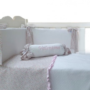 Conjunto Cuna Nórdico Y Cocotera Plumetti Y Flor Nuria Rosa