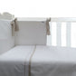 Conjunto Cuna Nórdico Y Cocotera Blanco Con Lino Natural