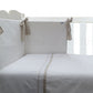 Conjunto Cuna Nórdico Y Cocotera Blanco Con Lino Natural