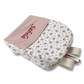 Mochila Con Bolsillo Flor Fresa