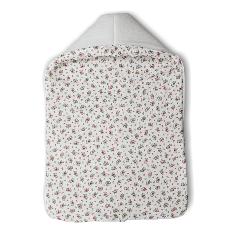 Saco Nana Blanco con Flor Roja